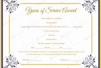 Certificate for Years Of Service Template3