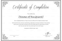 Class Completion Certificate Template 6