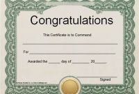 Congratulations Certificate Word Template 2