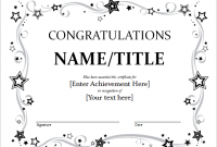 Congratulations Certificate Word Template 3
