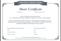 Corporate Share Certificate Template 2