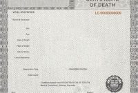 Fake Death Certificate Template 6