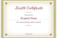 Fake Death Certificate Template 7