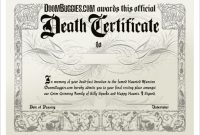 Fake Death Certificate Template 9