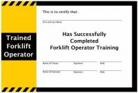 Forklift Certification Card Template 10