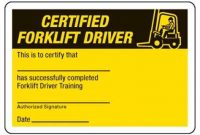 Forklift Certification Card Template 4