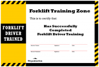 Forklift Certification Card Template 9