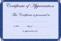 Free Certificate Of Appreciation Template Downloads 2