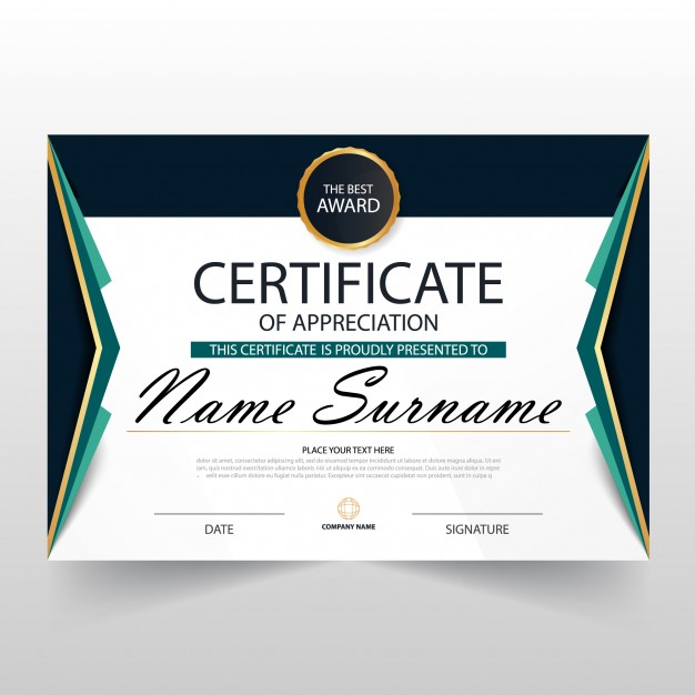 Free Certificate Of Appreciation Template Downloads