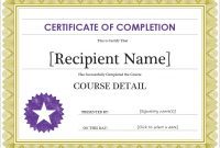 Free Completion Certificate Templates for Word 8