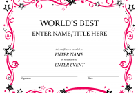 Free Funny Award Certificate Templates for Word 6