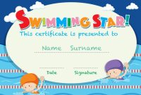 Free Swimming Certificate Templates 6