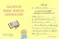Roberta’s Bible School Certificate – June 1962