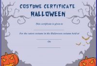 Halloween Costume Certificate Template 10