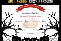 Halloween Costume Certificate Template 4