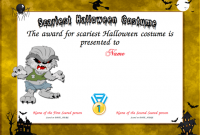 Halloween Costume Certificate Template 6