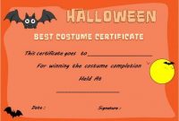 Halloween Costume Certificate Template 7