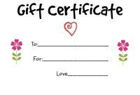 Homemade Gift Certificate Template 2