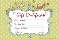 Homemade Gift Certificate Template 3