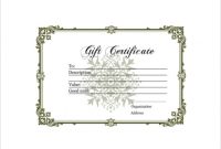 Homemade Gift Certificate Template 9