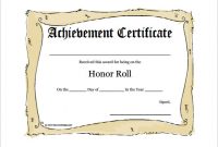 Honor Roll Certificate Template 10
