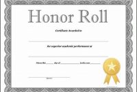 Honor Roll Certificate Template 3