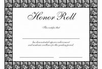 Honor Roll Certificate Template 7