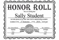 Honor Roll Certificate Template 8