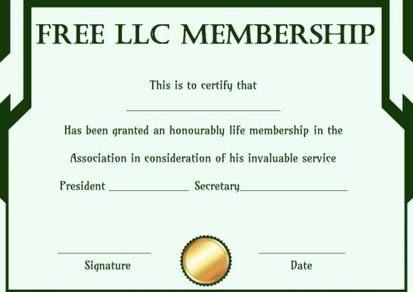 Llc Membership Certificate Template Word