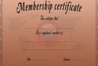 Llc Membership Certificate Template Word 9