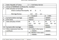 Mexican Marriage Certificate Translation Template 7