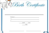Official Birth Certificate Template 0