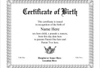 Official Birth Certificate Template 12