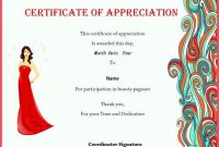 Pageant Certificate Template 0
