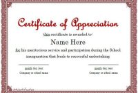 Participation Certificate Templates Free Download 10