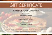 Pizza Gift Certificate Template 11