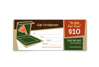 Pizza Gift Certificate Template 2