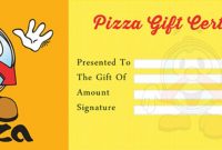 Pizza Gift Certificate Template 5