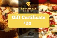 Pizza Gift Certificate Template 6