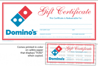Pizza Gift Certificate Template 8