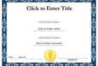 Printable Certificate Of Recognition Templates Free 0
