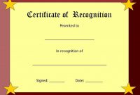 Printable Certificate Of Recognition Templates Free 11