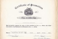 Promotion Certificate Template 0