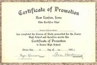 Promotion Certificate Template 2