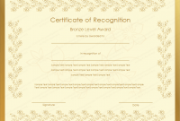 Recognition Of Service Certificate Template 5