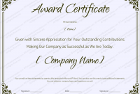 Recognition Of Service Certificate Template 8