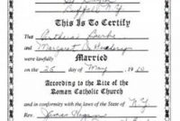 Roman Catholic Baptism Certificate Template 6