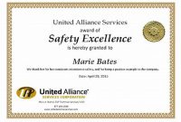 Safety Recognition Certificate Template 3