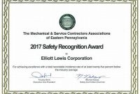 Safety Recognition Certificate Template 6