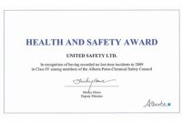 Safety Recognition Certificate Template 7